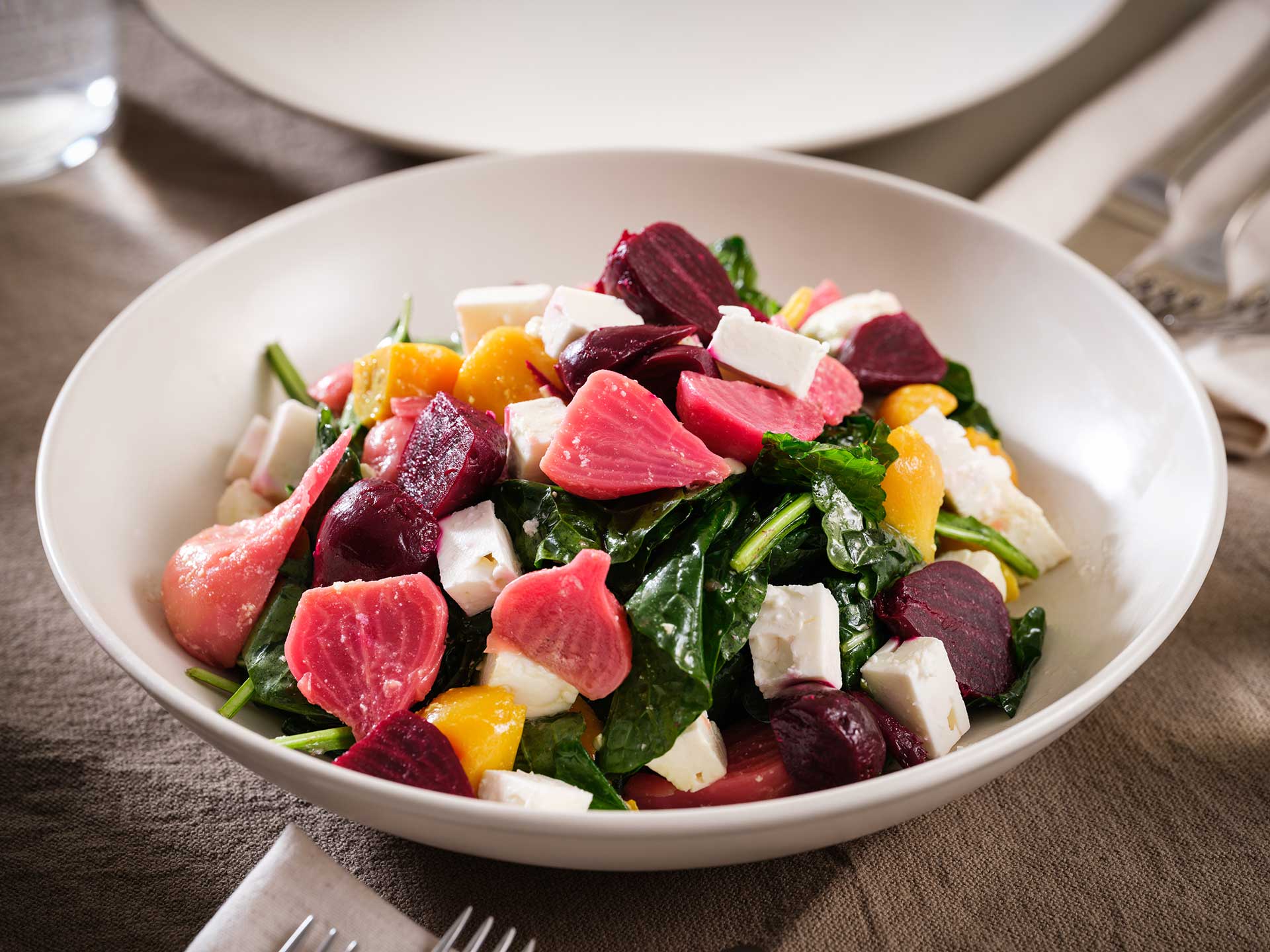 Chef smiling behind serving line