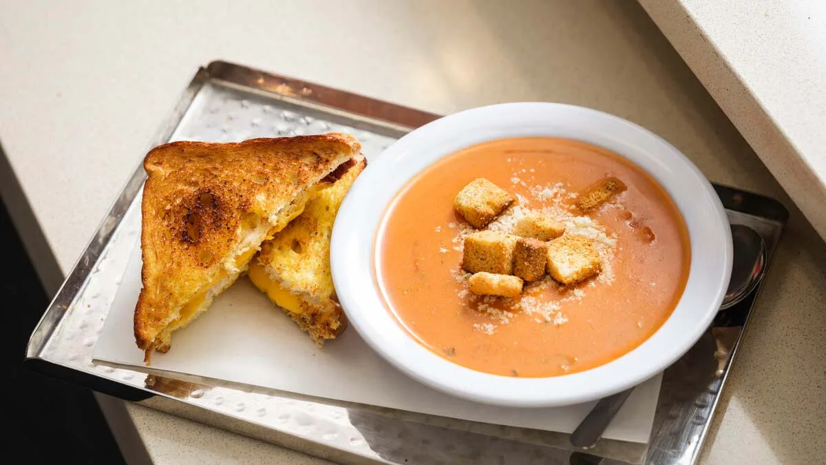 Grilled cheese and tomato soup